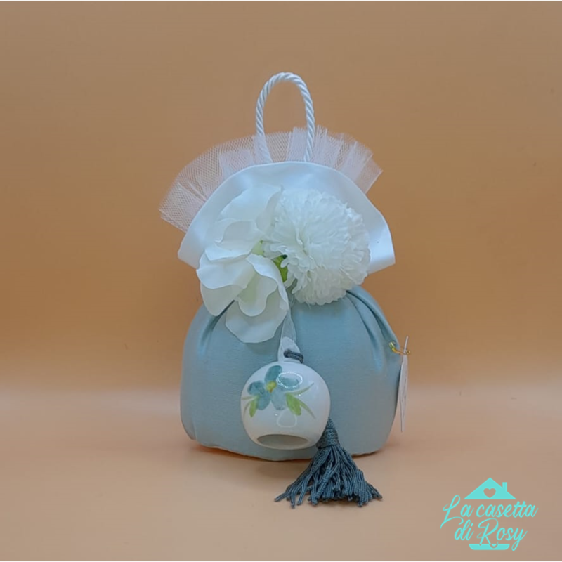 Sacchetto bomboniera con capodimonte Iris