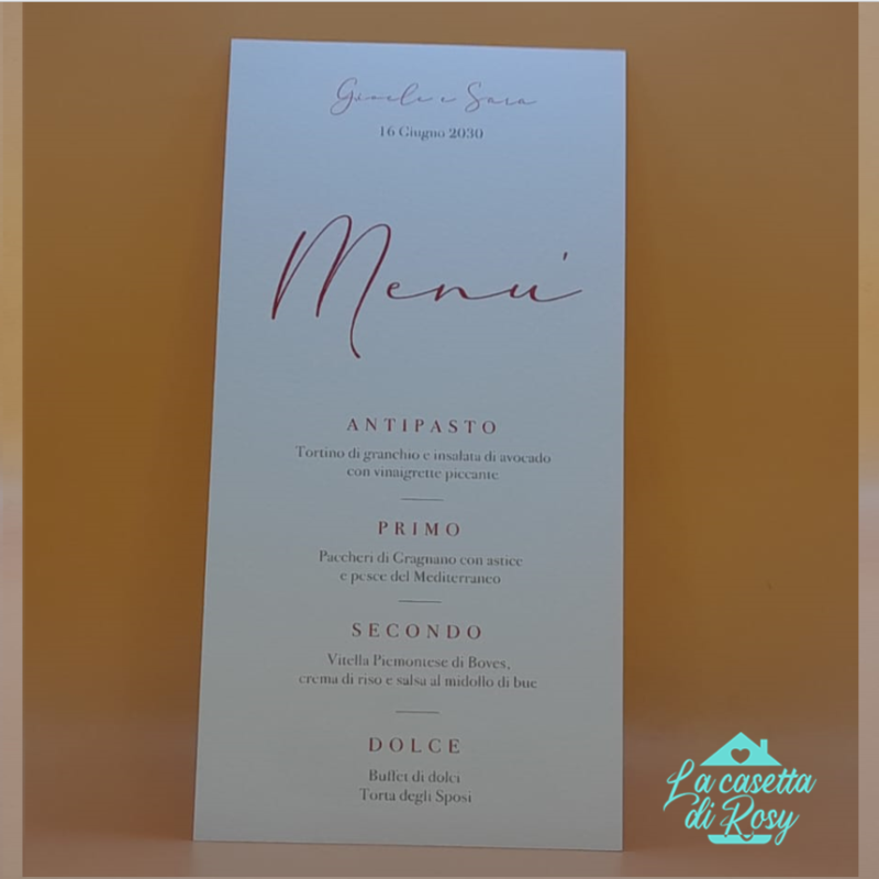 menù sposi