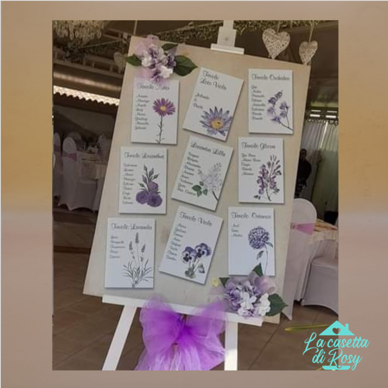 tableau de marriage floreale