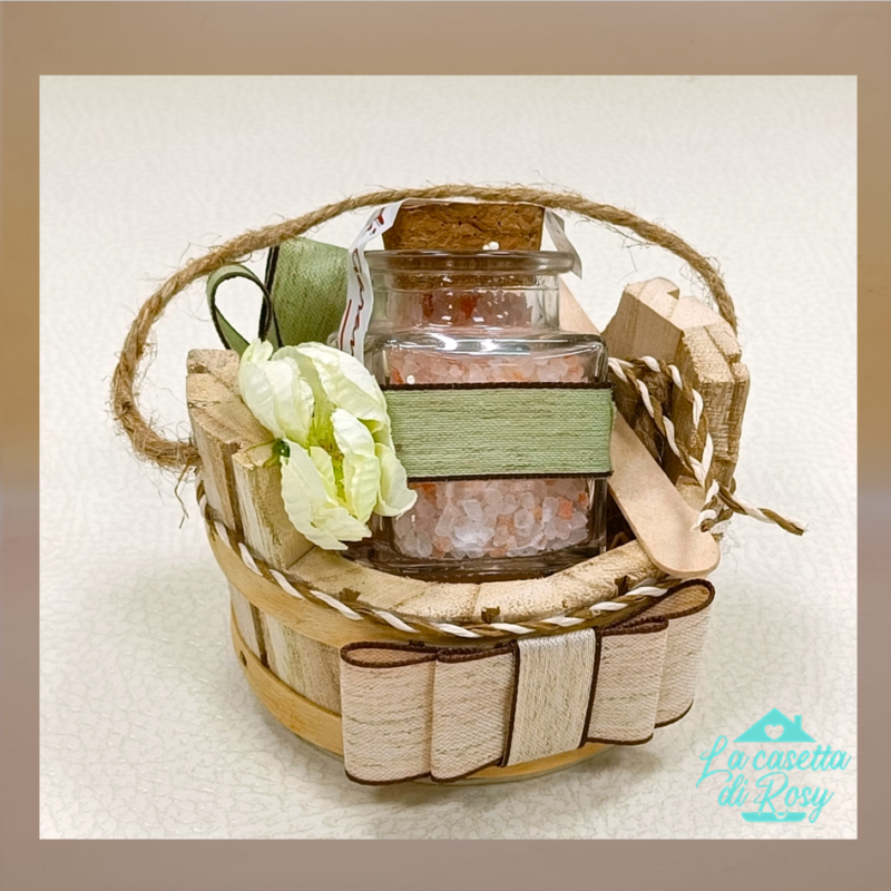 Tinozza con sale Himalaya Bomboniera nozze