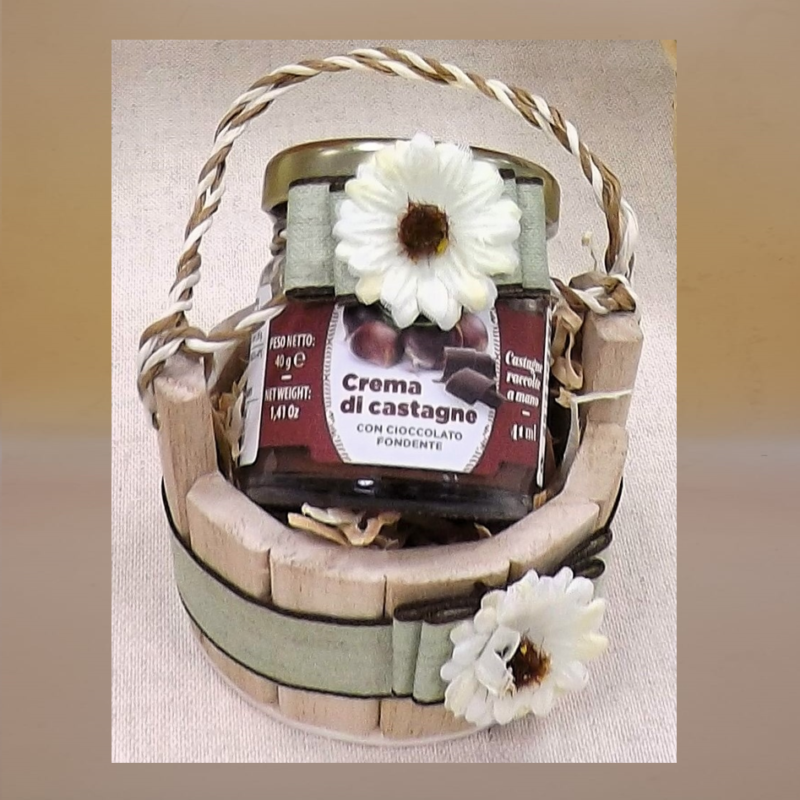 Bomboniera tinozza piccola con marmellata